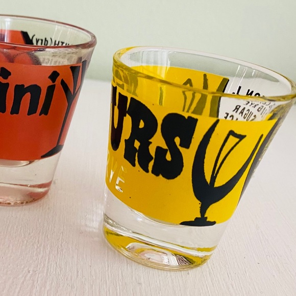 3 Vintage Martini 🍸& 🥃 Whiskey Sour Shot Glasses - Picture 12 of 16